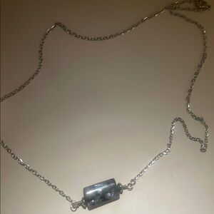 Larvikite Stainless Steel pendant necklace 20 inch